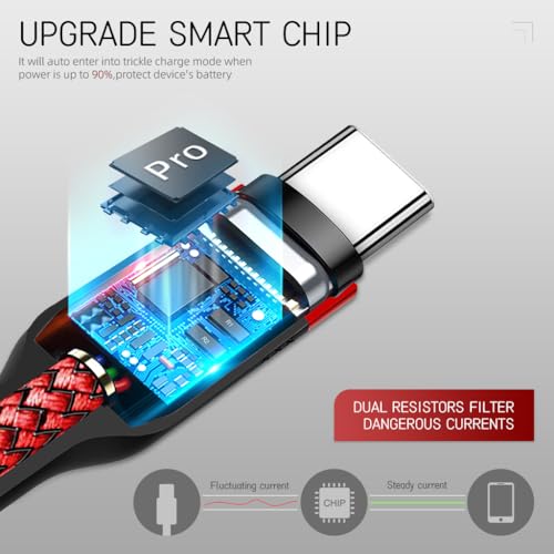 Verilux® 10FT USB to Type C Cable 62W Fast Charging Nylon Braided Data Sync Support 480Mbps Compatible with iPhone 15 Pro Max Galaxy S24 S23 MacBook Tablet 3PCS Verilux® 10FT USB to Type C Cable 62W Fast Charging Nylon Braided Data Sync Support 480Mbps Compatible with iPhone 15 Pro Max Galaxy S24 S23 MacBook Tablet 3PCS
